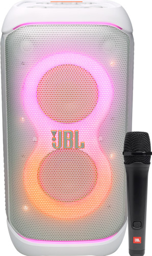 JBL Partybox 320 Blanc + Microphone Filaire Main Image