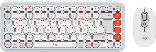 Logitech Pop Icon Combo Set Clavier et Souris Blanc AZERTY Main Image