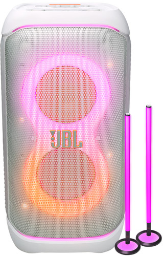 JBL Partybox 320 Wit + 2x JBL Partylight Stick Main Image