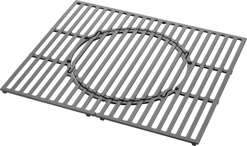 GFTIME 38 X 28.6CM 7521 Kookrooster Roestvrij Staal voor Weber Spirit 200 Serie, Spirit E/S200, E/S210 500, Genesis Zilver A, Kookrooster Onderdelen voor Weber 7522 7523 65904 65905 (met Zijpaneel