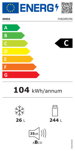 SMEG FAB28RCR6 energy label