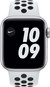Apple Watch Nike Series 6 40 mm Aluminium Argent Bracelet Sport Blanc