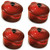 Le Creuset Mini Cocottes Set van 4 Kersenrood