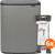 Brabantia Bo Touch Bin 60L Mineral Concrete Gray + Trash Bags (120 units)