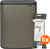 Brabantia Bo Touch Bin 60L Platinum + Trash Bags (120 Units)