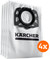 Kärcher Vacuum Cleaner Bag for WD 4/5/6 (4x)
