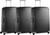 Samsonite S'Cure Spinner 75cm Black Triple Suitcase Set