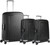 Samsonite S'Cure Spinner 69cm + 55cm + 55cm Black Suitcase Set