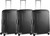 Samsonite S'Cure Spinner 69cm Black Triple Suitcase Set