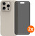 BlueBuilt Back Cover iPhone 16 Pro Beige + Privacy Filter Screenprotector Glas Duo Pack