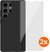 BlueBuilt Samsung Galaxy S25 Ultra Back Cover Noir + Protège-écran Verre Lot de 2