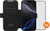 BlueBuilt Apple iPhone 17 Pro Book Case Leather Black + Screen Protector Glass Duo Pack