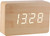 Gingko Brick Click Clock Beech/White