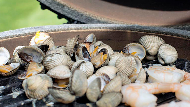 Poisson, pomme de terre au four ou épi de maïs
