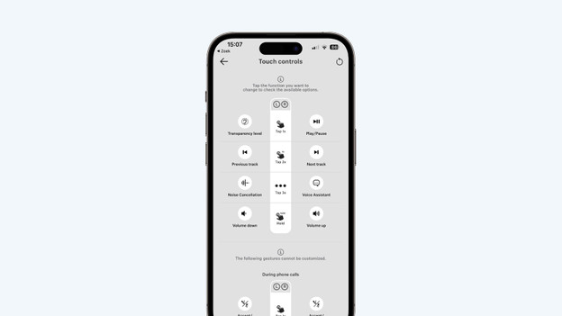 Sennheiser touch controls