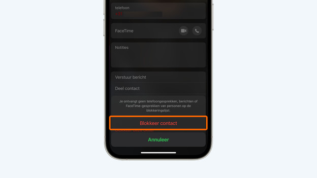 Choose 'Block contact' 