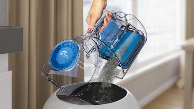 Vider l'aspirateur sans sac Philips