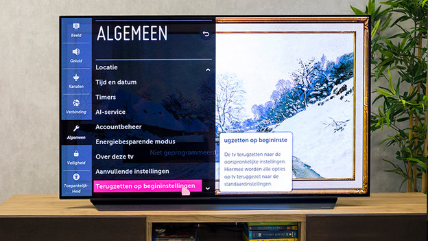 Rétablir les paramètres d'usine de la TV