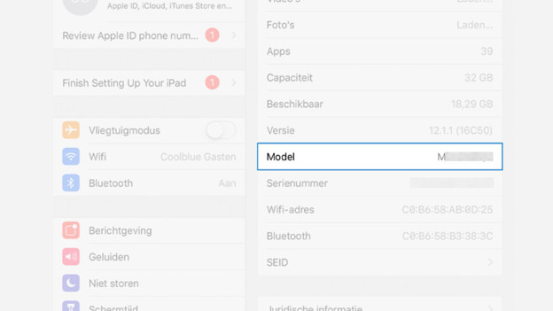 Bepalen welke iPad je hebt