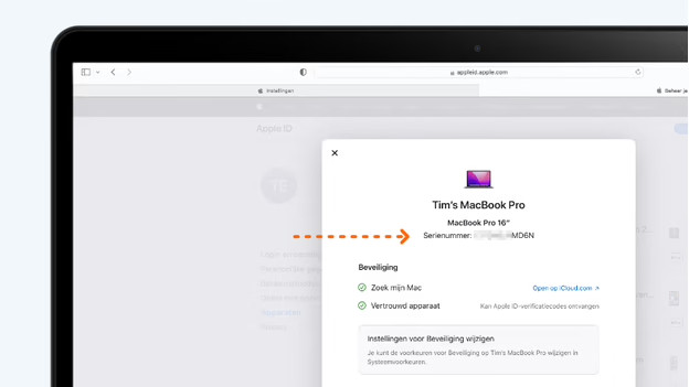 Numéro de série de votre MacBook