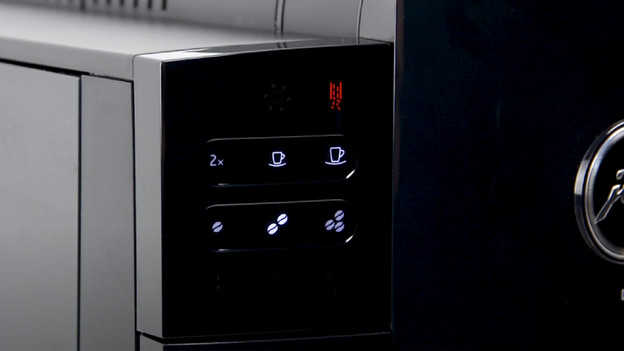 In the top right of the display, you'll see the icon to descale your JURA.