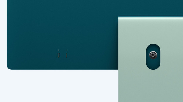 Apple iMac 24 inches: multifunctional Thunderbolt ports