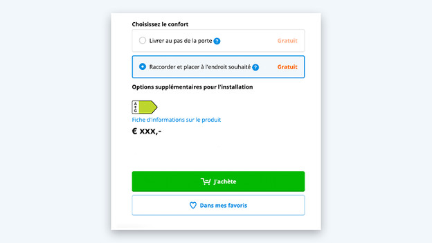 Sélectionner le service d'installation