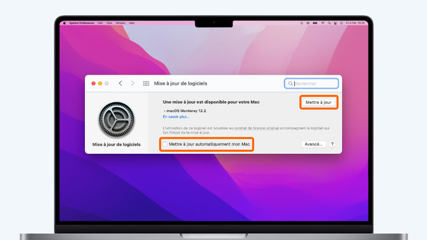 Faire une mise à jour automatique du MacBook
