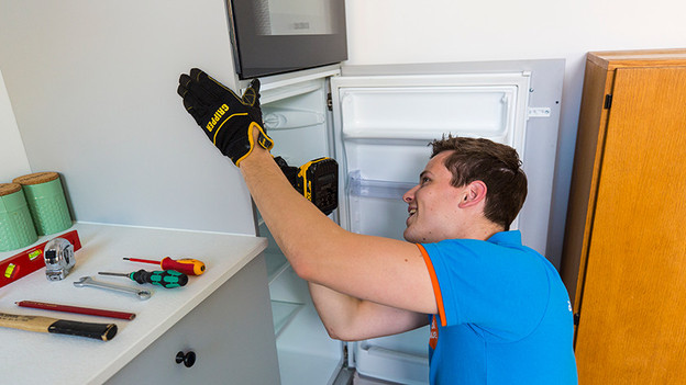 Step 2: unscrew the fridge