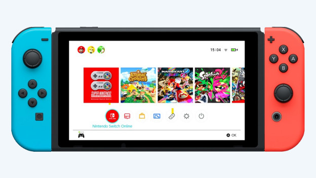 Nintendo Switch home screen