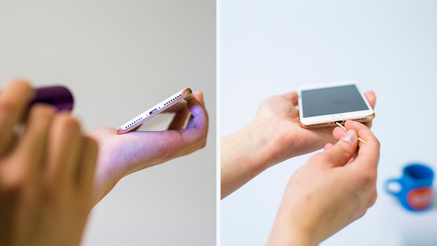 iPhone oplaadpoort schoonmaken tandenstoker
