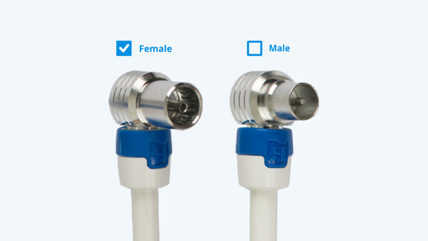 Connect the coax cable to the main connector