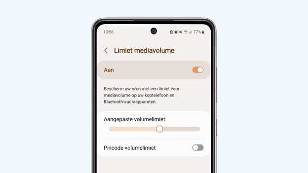 Geluidsbegrenzer instellen op android telefoon