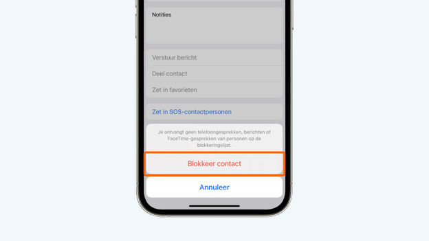 Choose 'Block contact' 