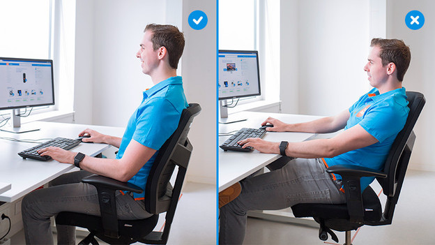 Avec un écran PC réglable et une posture ergonomique, vous pouvez éviter les blessures au cou et au dos quand vous travaillez.