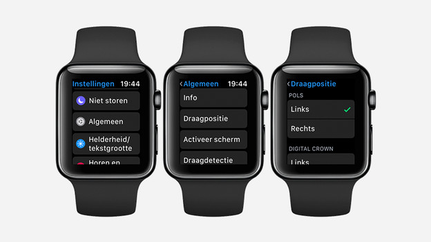 Change wearing position via Apple Watch