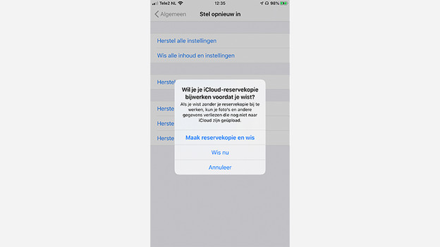 Réinitialiser un iPhone