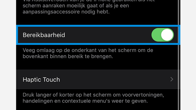 Reachability settings