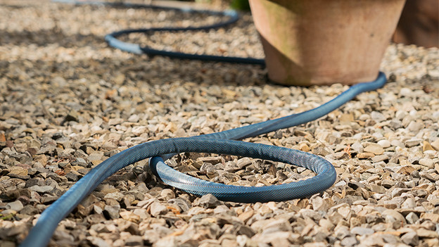 Flexibele tuinslang: geen opbergsysteem