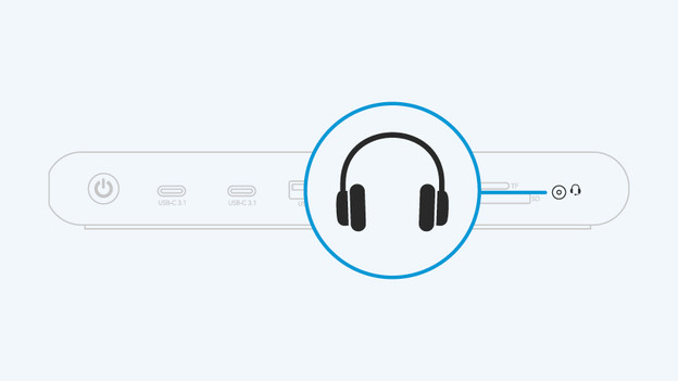 Stap 2c: sluit een hoofdtelefoon aan
