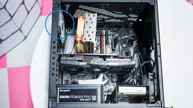 Ruimte voor ventilatoren herkennen.