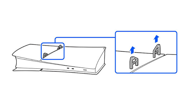 Remove the stand of the PS5 Slim