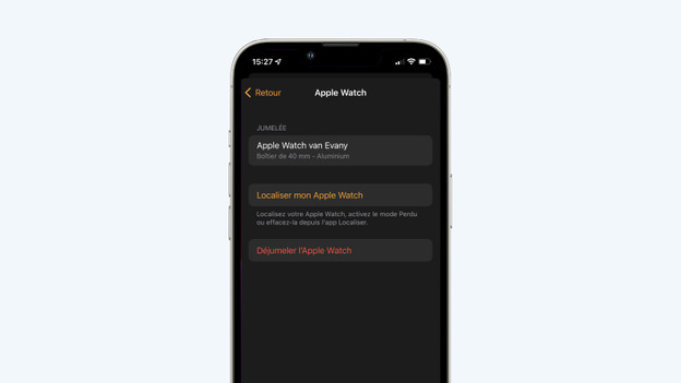 Restaurer l'Apple Watch via iPhone