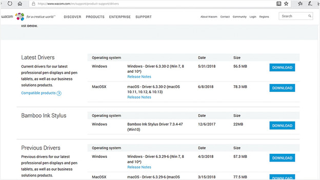 Téléchargez le pilote
