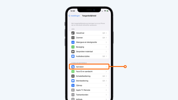 Kies voor 'Aanraken'