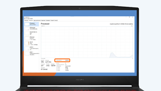 Identifiez la fréquence d'horloge de base et la fréquence overclockée maximale de votre CPU