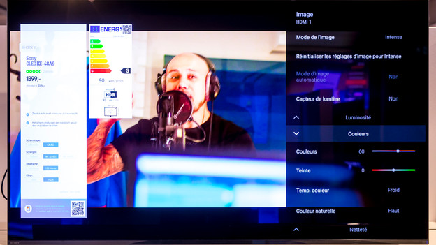 niveau de saturation des couleurs