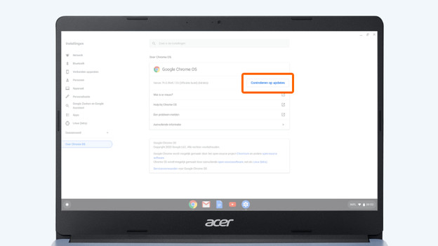 Vérifier s'il y a des mises à jour Chromebook