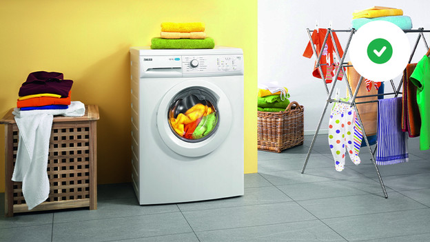 Washing machine on suitable flooring