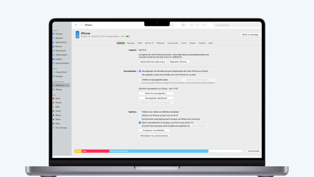 Effectuer une sauvegarde Finder
